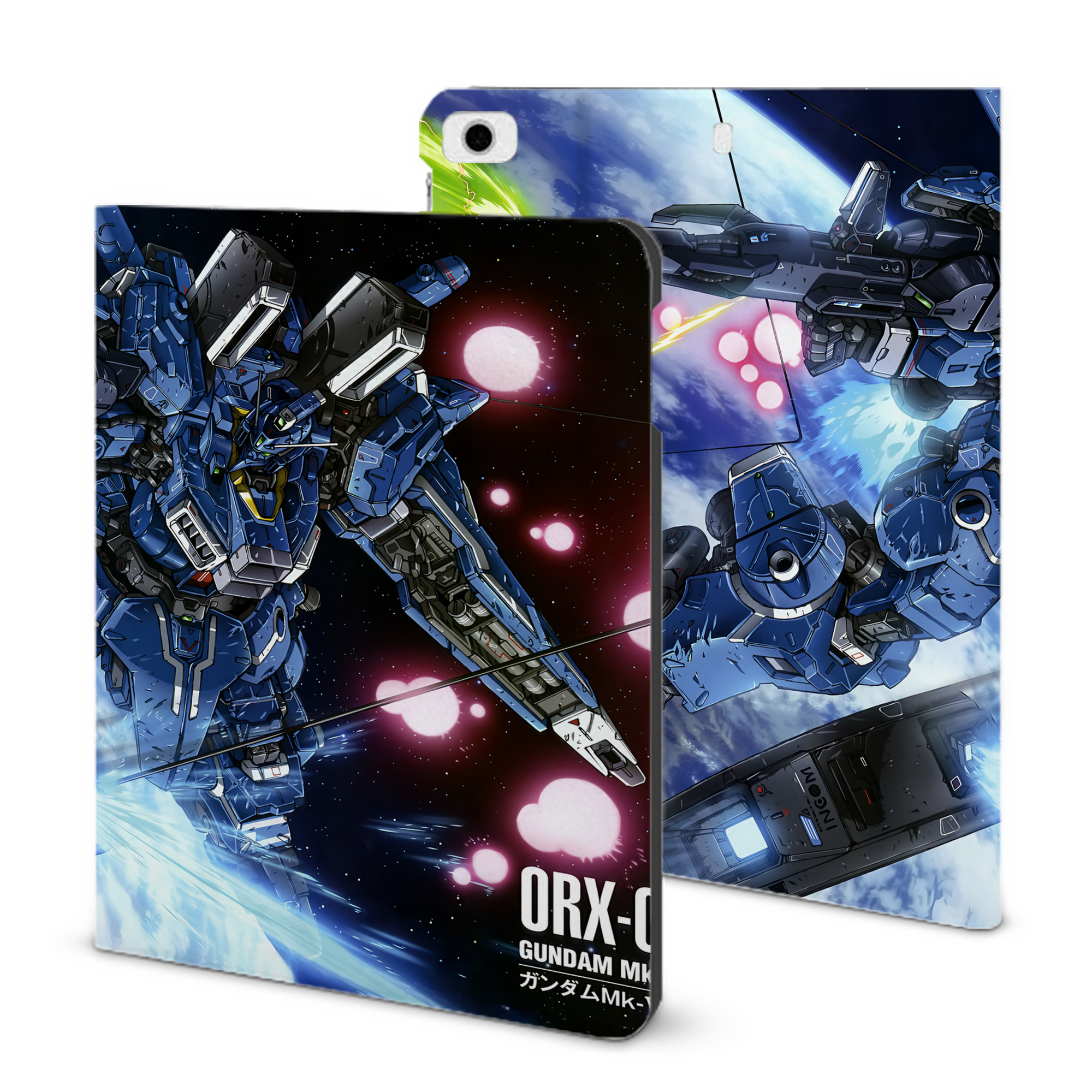 （画像用） 機動戦士ガンダム Mobile Suit Gundam IPad ケース ブック型 PUレザー TPU 耐衝撃 軽量 薄型 ペン収納なし 全面保護 IPad 各モデル対応